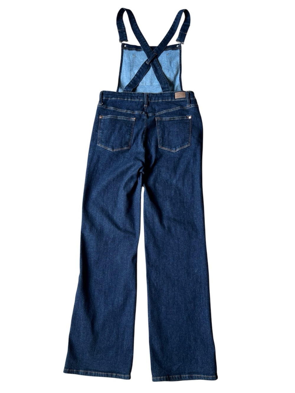 Judy Blue Dark Wash Denim Overalls - Classic Blue Bib With Pocket Size XL (12) - Picture 3 of 11